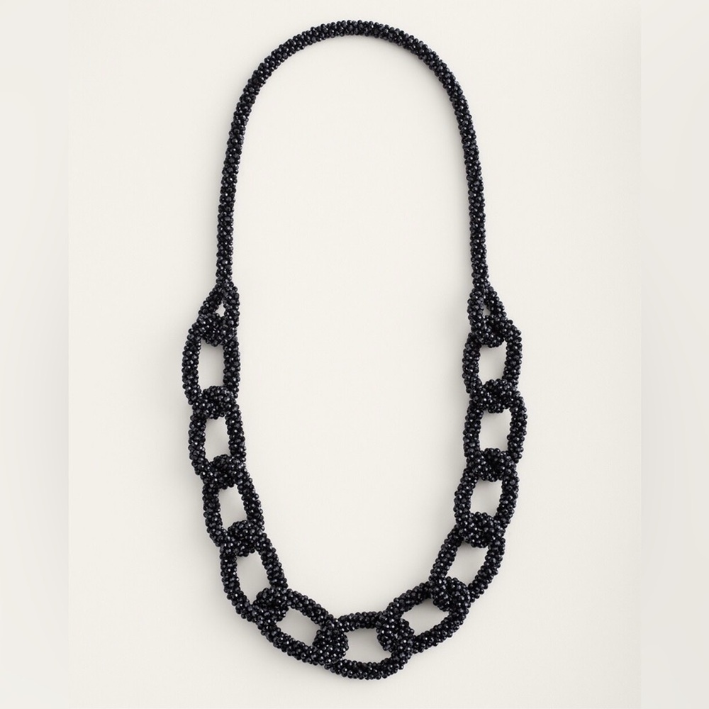 NWT - Chico’s Long Black Single-Strand Lumi Necklace